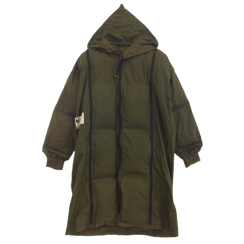 FINAL HOME ファイナルホーム KT72-FA001 5zip nylon hoodie 多重ジップ ナイロン フード コート カーキ系 4【中古】