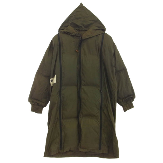 FINAL HOME ファイナルホーム KT72-FA001 5zip nylon hoodie 多重ジップ ナイロン フード コート カーキ系 4【中古】