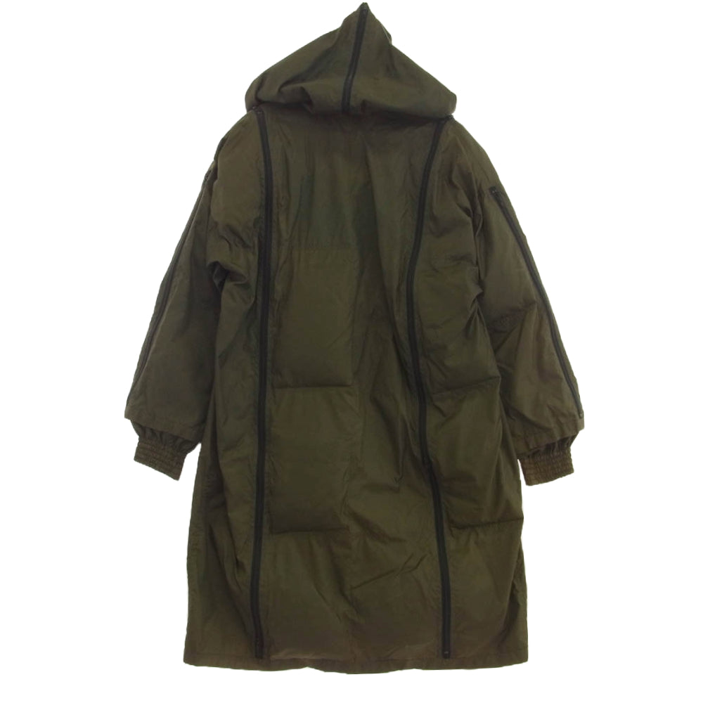FINAL HOME ファイナルホーム KT72-FA001 5zip nylon hoodie 多重ジップ ナイロン フード コート カーキ系 4【中古】