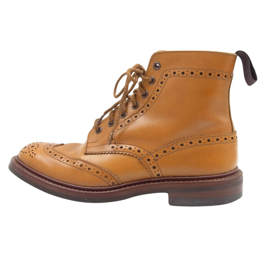 Tricker's トリッカーズ M5634 STOW ブローグブーツ ストウ ダイナイトソール エイコン ウイングチップ レザー カントリー ブーツ ブラウン系 7【中古】