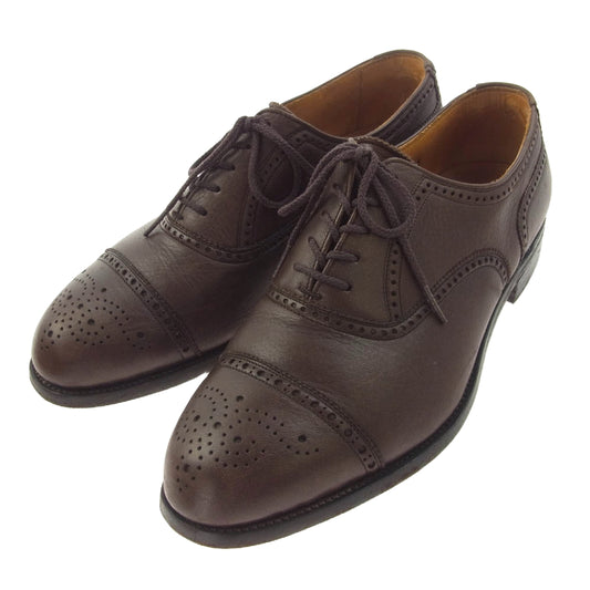 SCOTCH GRAIN スコッチグレイン 7900 メダリオン ストレートチップ レザー シューズ ブラウン系 25【中古】