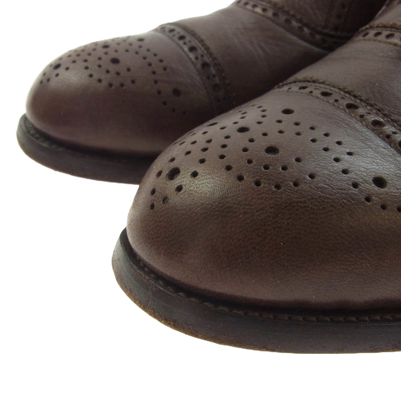 美品　スコッチグレイン　メダリオンストレートチップ　ブラック　893 24.5 スコッチグレイン】ストレートチップF9057♡ブラック メダリオン