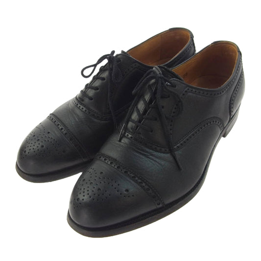 SCOTCH GRAIN スコッチグレイン 7900 メダリオン ストレートチップ レザー シューズ ブラック ブラック系 25【中古】
