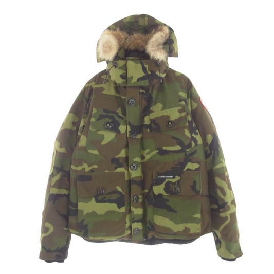 CANADA GOOSE カナダグース 2301JM 国内正規品 グリフィンインターナショナル RUSSELL PARKA ラッセル パーカ ダウン ジャケット カモ 迷彩 L カーキ系 L【中古】