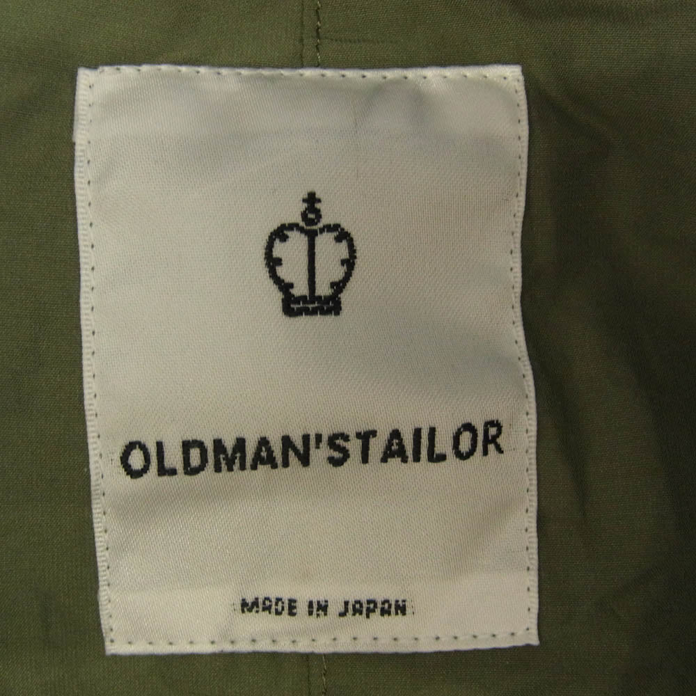 オールドマンズテーラー OMT-SS1062 中綿 フライトジャケット フーディ ブルゾン レザー パイピング カーキ系 36【極上美品】【中古】