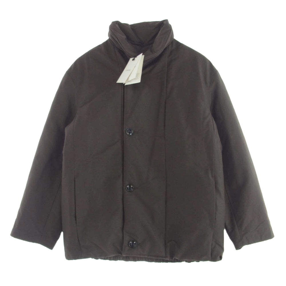 LEMAIRE ルメール CO187LF840 BR475 PUFFER JACKET パファー ジャケット ハイネック 中綿 ジャケット ブラウン系 44【極上美品】【中古】