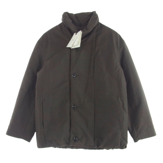 LEMAIRE ルメール CO187LF840 BR475 PUFFER JACKET パファー ジャケット ハイネック 中綿 ジャケット ブラウン系 44【極上美品】【中古】