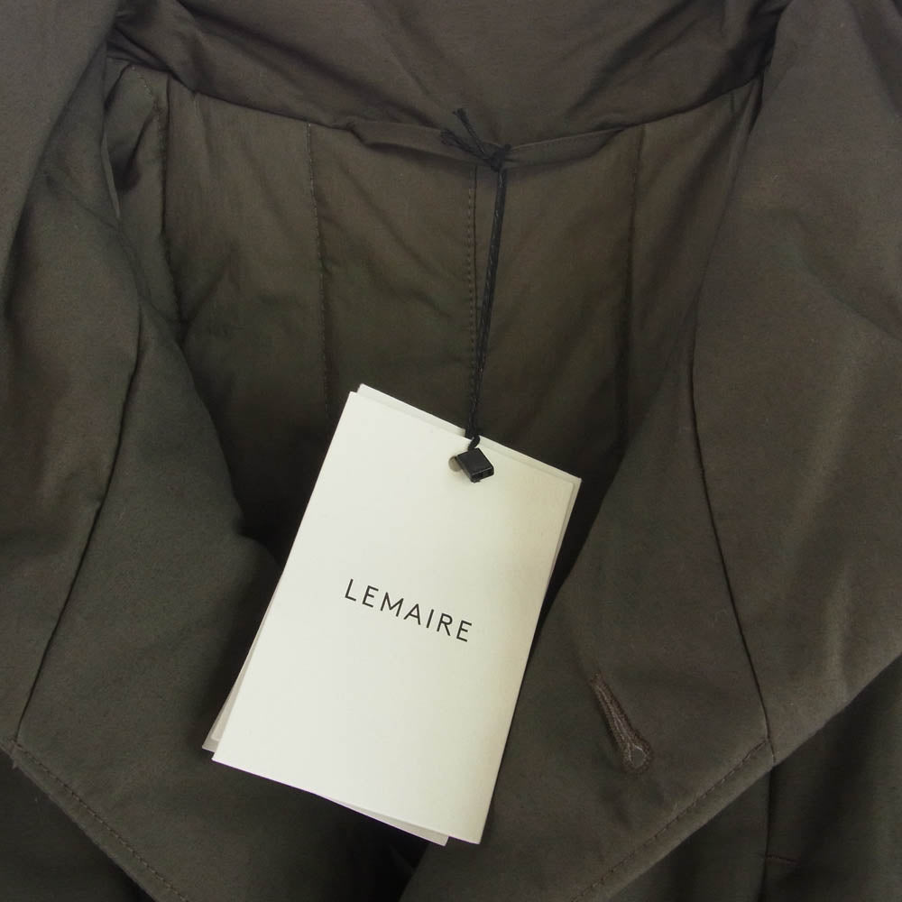 LEMAIRE ルメール CO187LF840 BR475 PUFFER JACKET パファー ジャケット ハイネック 中綿 ジャケット ブラウン系 44【極上美品】【中古】