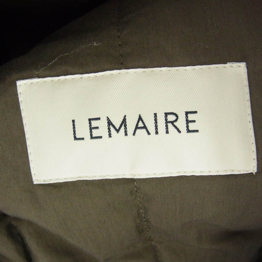 LEMAIRE ルメール CO187LF840 BR475 PUFFER JACKET パファー ジャケット ハイネック 中綿 ジャケット ブラウン系 44【極上美品】【中古】
