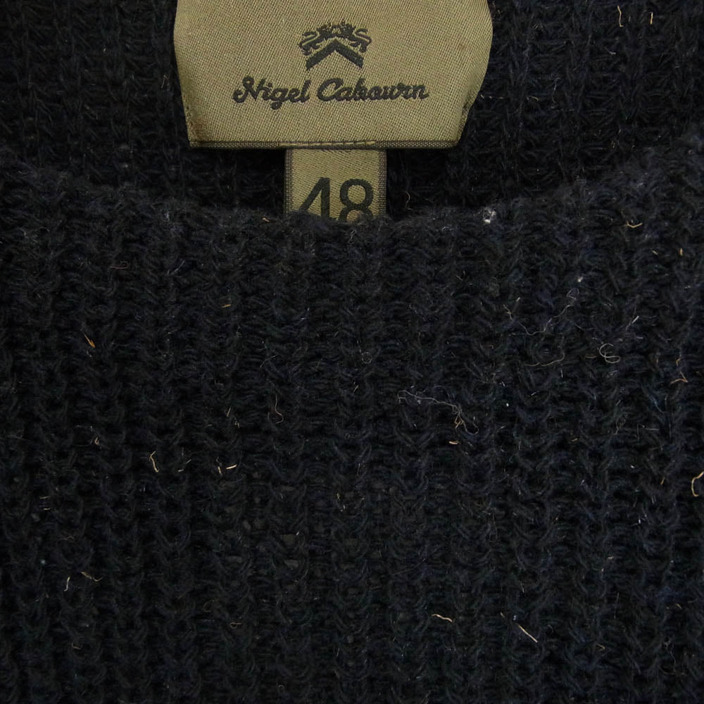 Nigel Cabourn ナイジェルケーボン 801004007 R.A.F SWEATER ワッペン ローゲージ ニット セーター ネイビー系 48【中古】