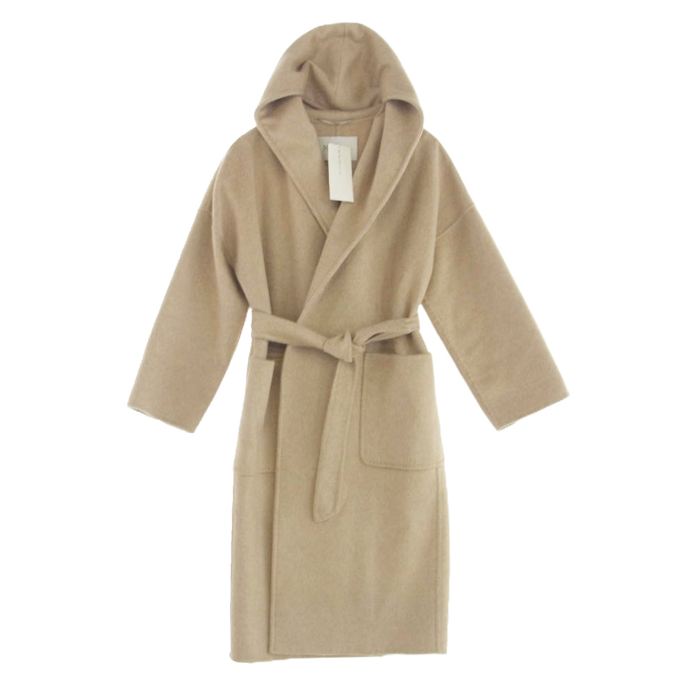 MAX MARA マックスマーラ 101603996 白タグ 国内正規品 マックスマーラジャパンタグ イタリア製 カシミヤ100% ピュアカシミア フード フーデッドコート ベージュ系 36【中古】