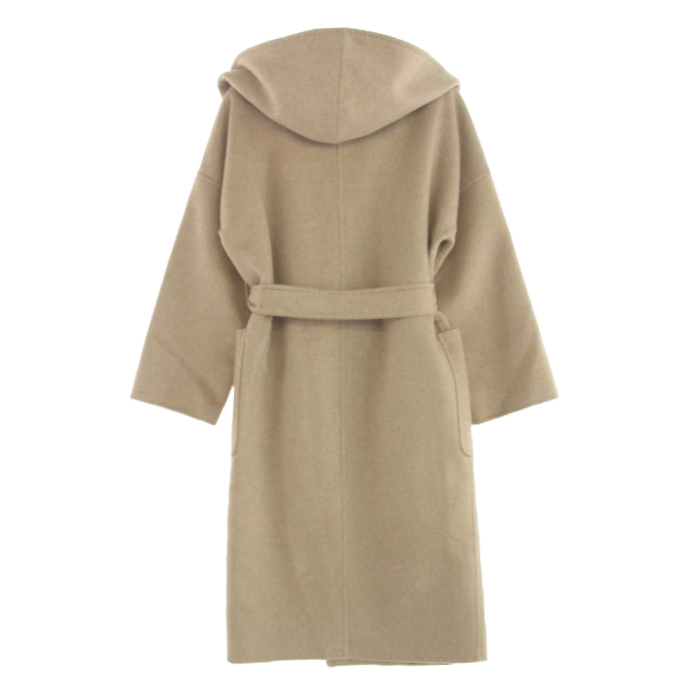 MAX MARA マックスマーラ 101603996 白タグ 国内正規品 マックスマーラジャパンタグ イタリア製 カシミヤ100% ピュアカシミア フード フーデッドコート ベージュ系 36【中古】