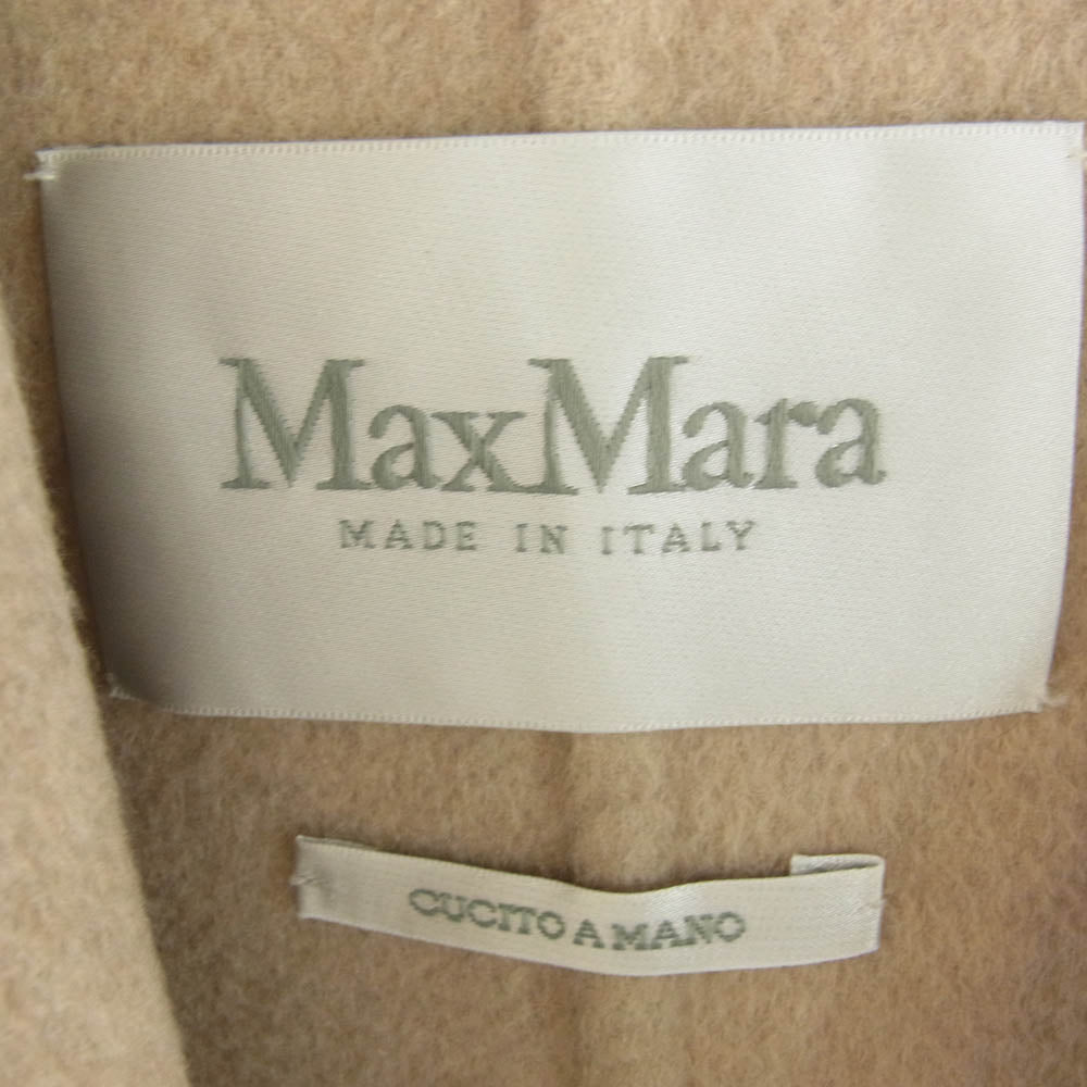 MAX MARA マックスマーラ 101603996 白タグ 国内正規品 マックスマーラジャパンタグ イタリア製 カシミヤ100% ピュアカシミア フード フーデッドコート ベージュ系 36【中古】