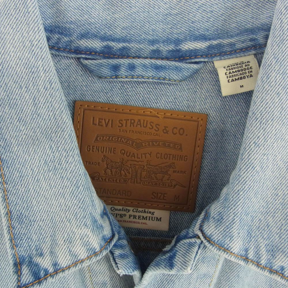 Levi's リーバイス PREMIUM denim jacket BIGE デニム ジャケット トラッカー ジャケット インディゴブルー系 M【中古】