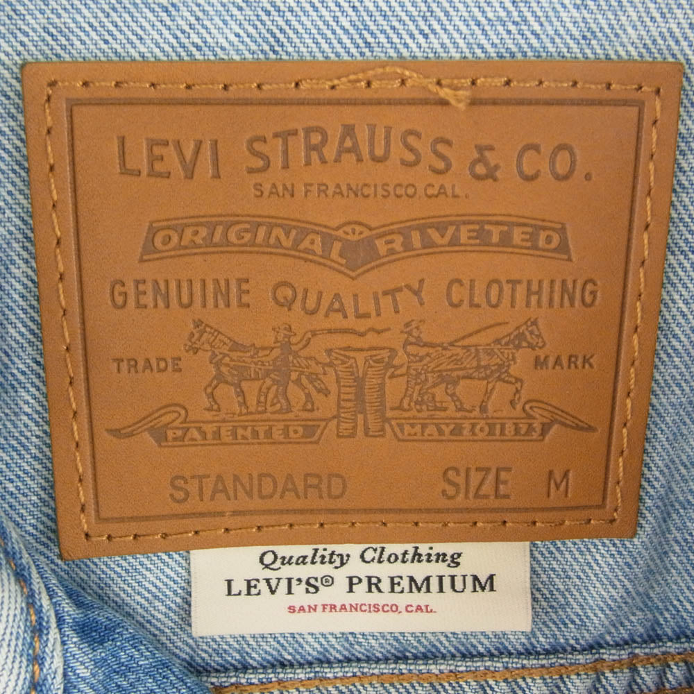Levi's リーバイス PREMIUM denim jacket BIGE デニム ジャケット トラッカー ジャケット インディゴブルー系 M【中古】