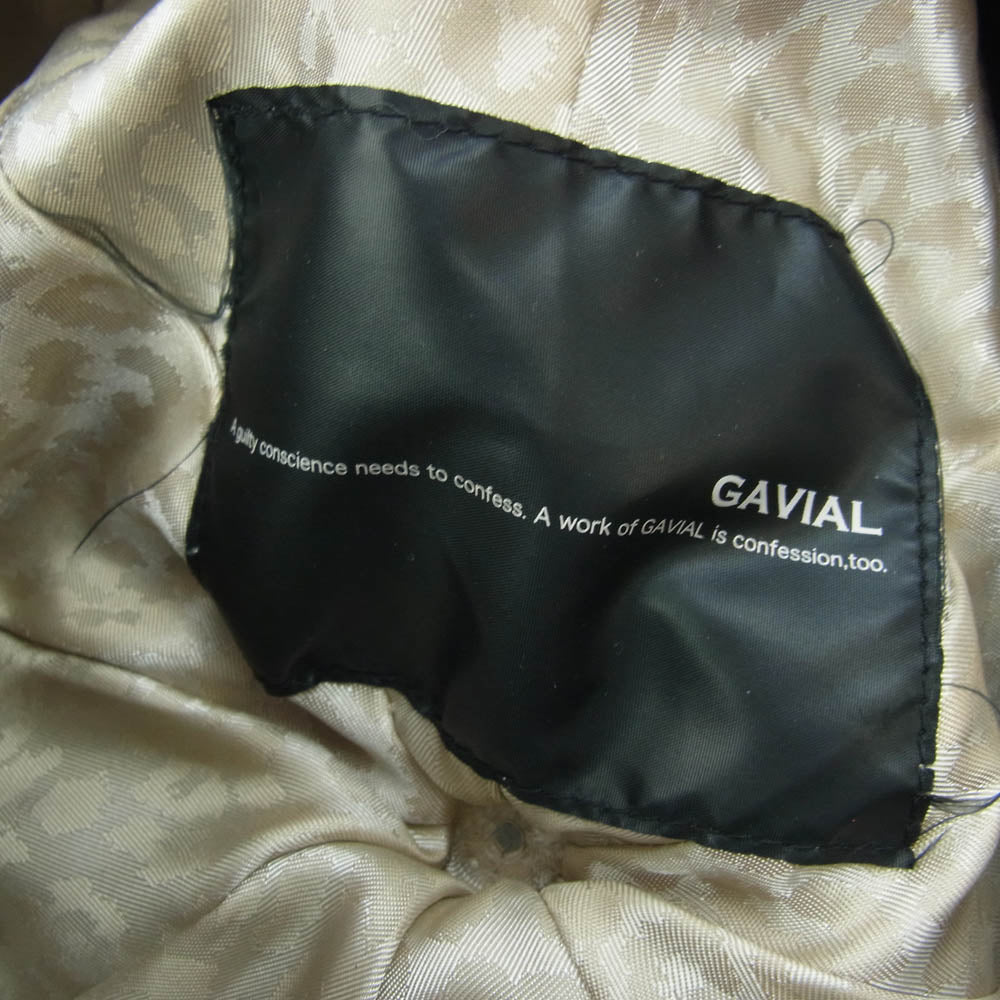 GAVIAL ガヴィル 18AW ゴートスキン スエード ビッグ キャスケット ブラック系【中古】