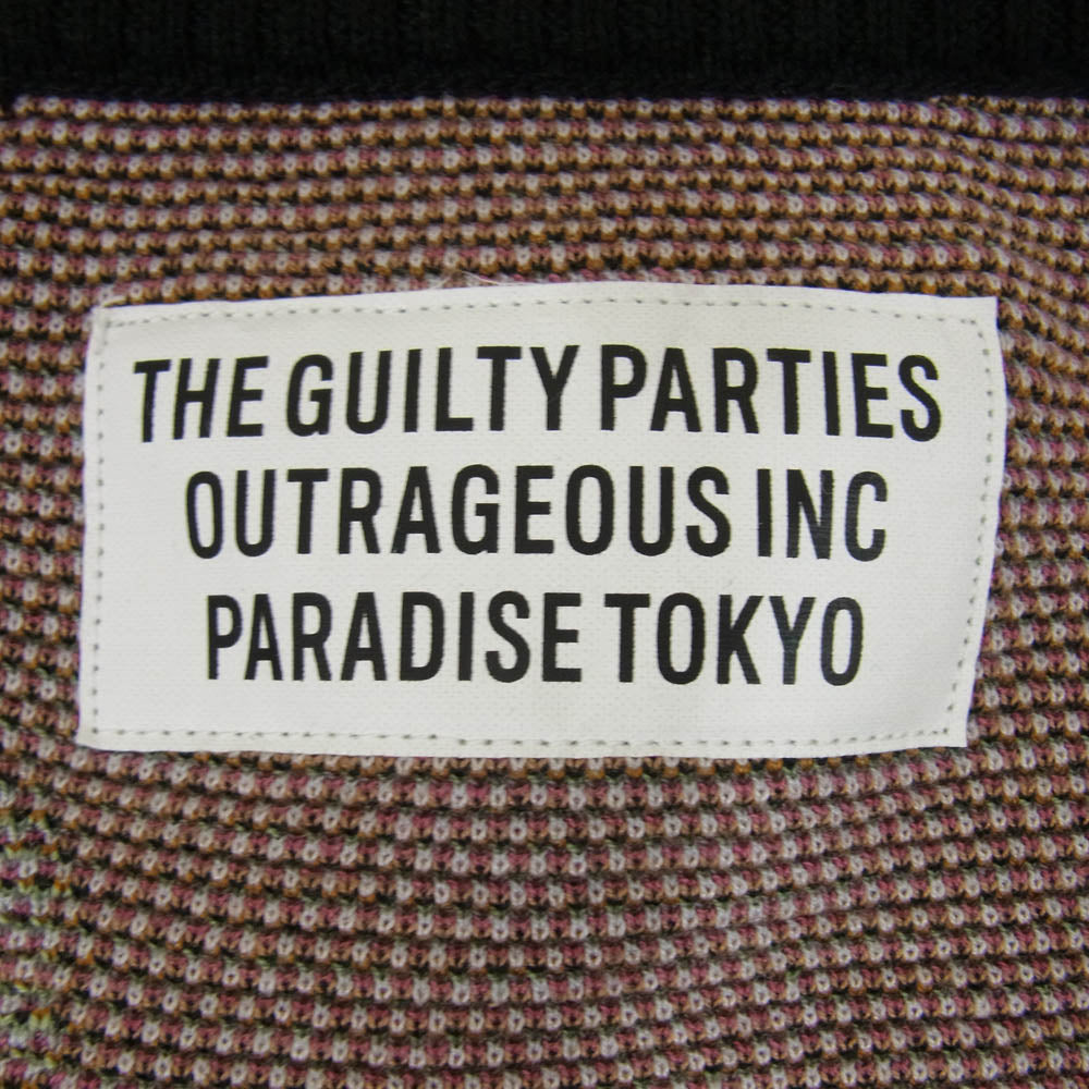 WACKO MARIA ワコマリア 24SS Tim Lehi Jacquard Cardigan ティムリーハイ タイガー デザイン コットン カーディガン ライトグリーン系 M【中古】