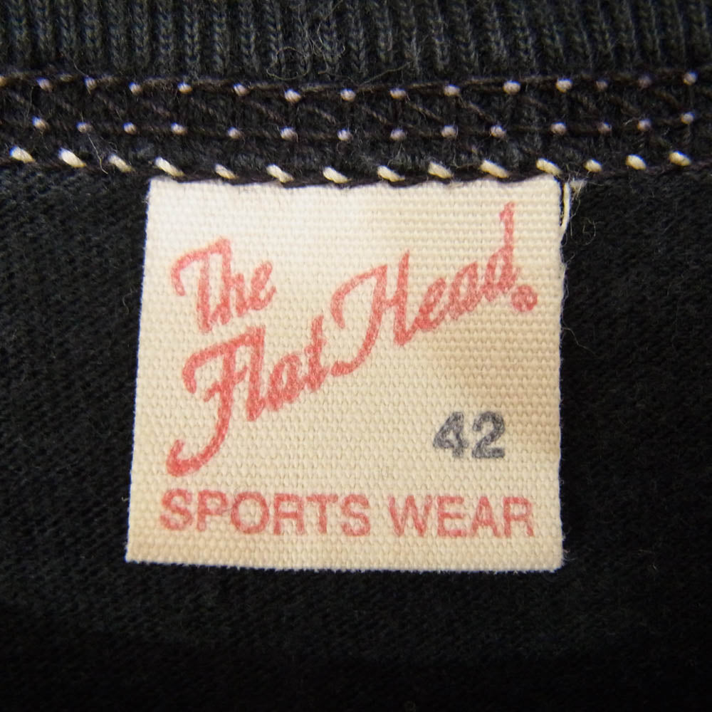 THE FLAT HEAD ザフラットヘッド BIKERS VINTAGE バック プリント 半袖 Tシャツ ブラック系 42【中古】