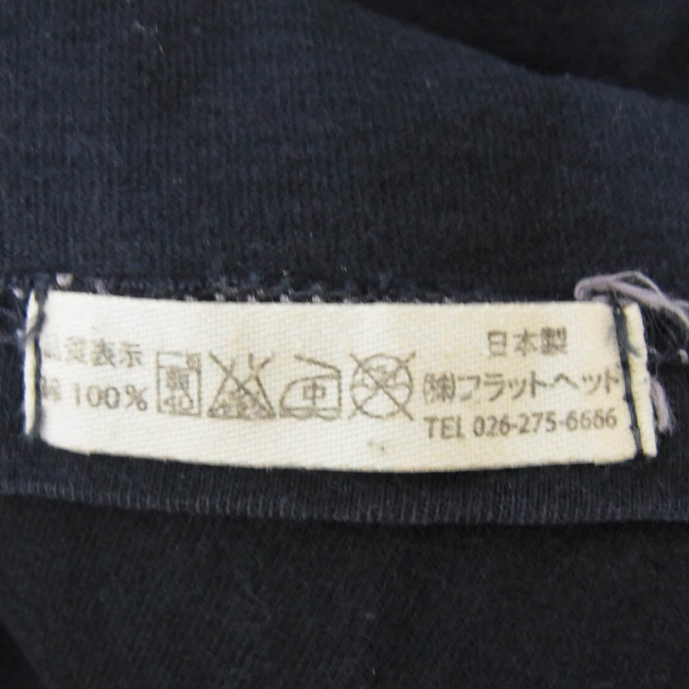 THE FLAT HEAD ザフラットヘッド EARLY WORKS ロゴ バック プリント 半袖 Tシャツ ネイビー系 42【中古】