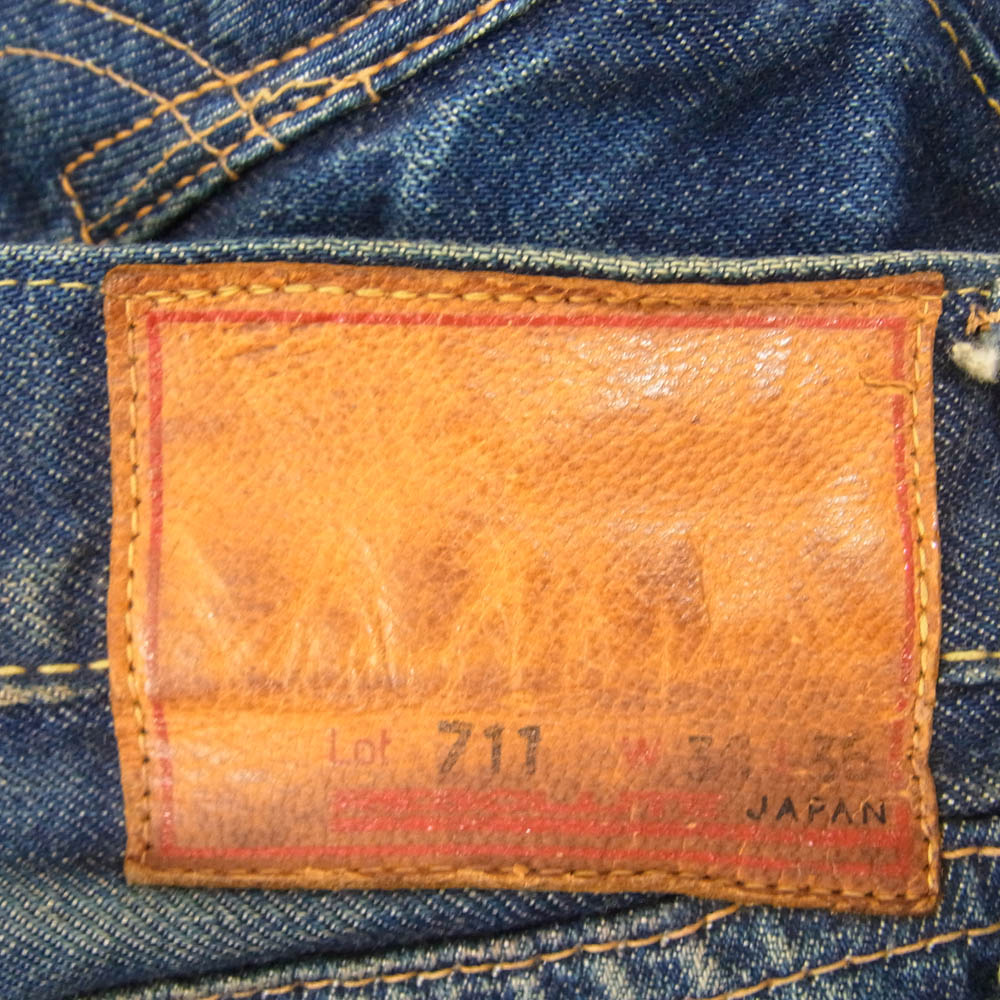 RESOLUTE リゾルト 711 ストレート ジーンズ デニム パンツ インディゴブルー系 34【中古】