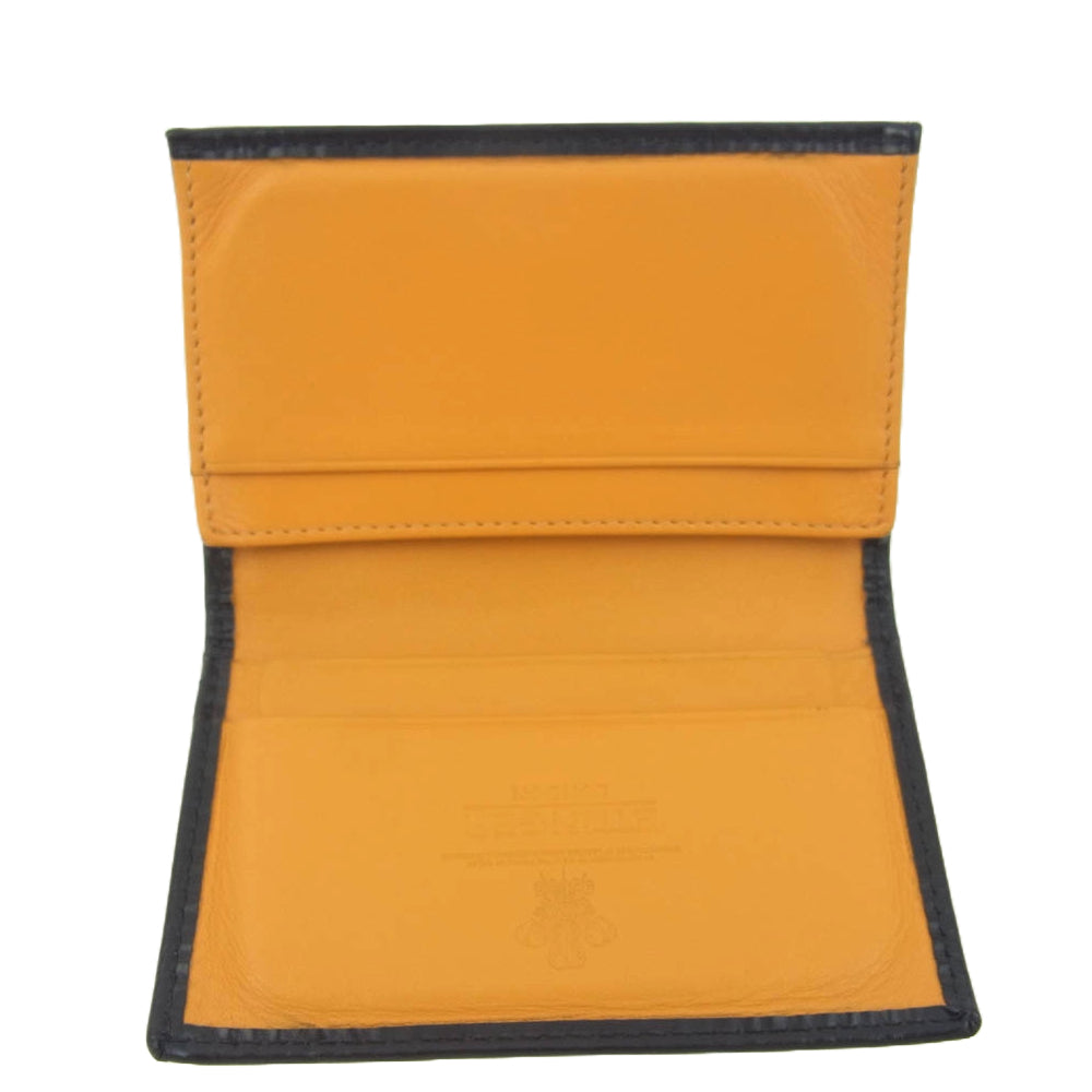 Ettinger エッティンガー ブライドルレザー カードケース ブラック系【中古】