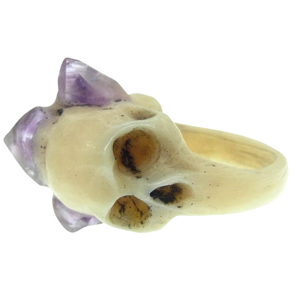 マカブル ガジェット MGR015 バイフェイシャル スカル リング 18号【中古】