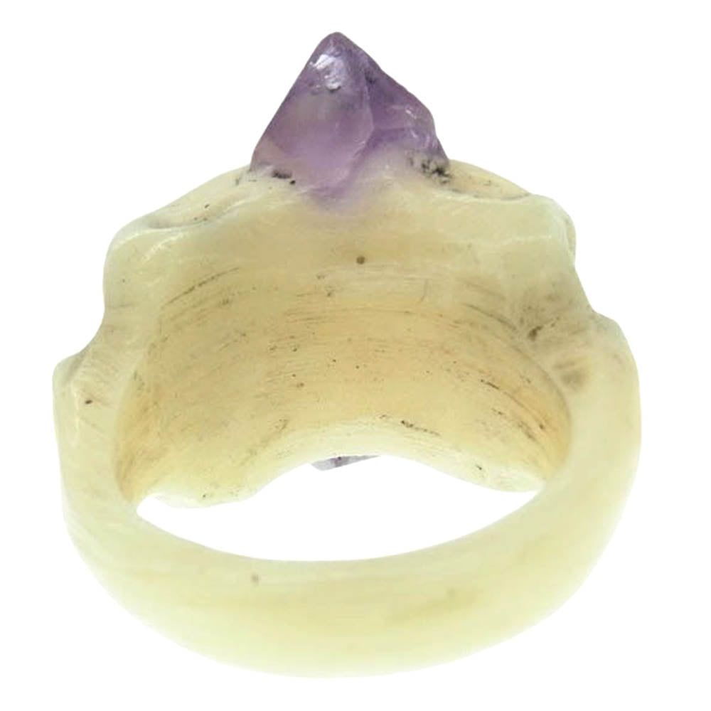 マカブル ガジェット MGR015 バイフェイシャル スカル リング 18号【中古】