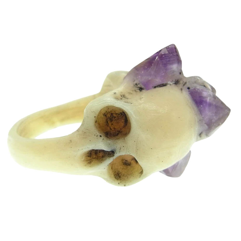 マカブル ガジェット MGR015 バイフェイシャル スカル リング 18号【中古】