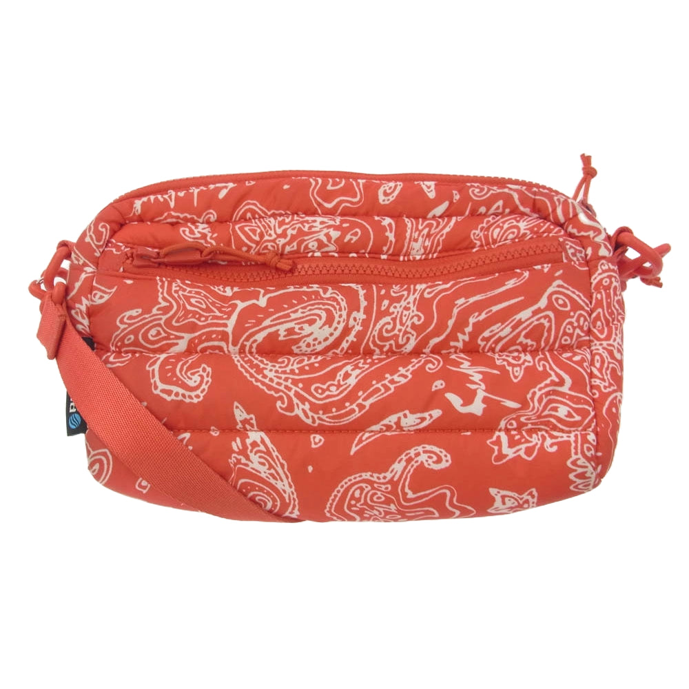 Supreme シュプリーム 22AW Puffer Side Bag パファー ペイズリー ボックスロゴ サイド ショルダー バッグ レッド系【中古】