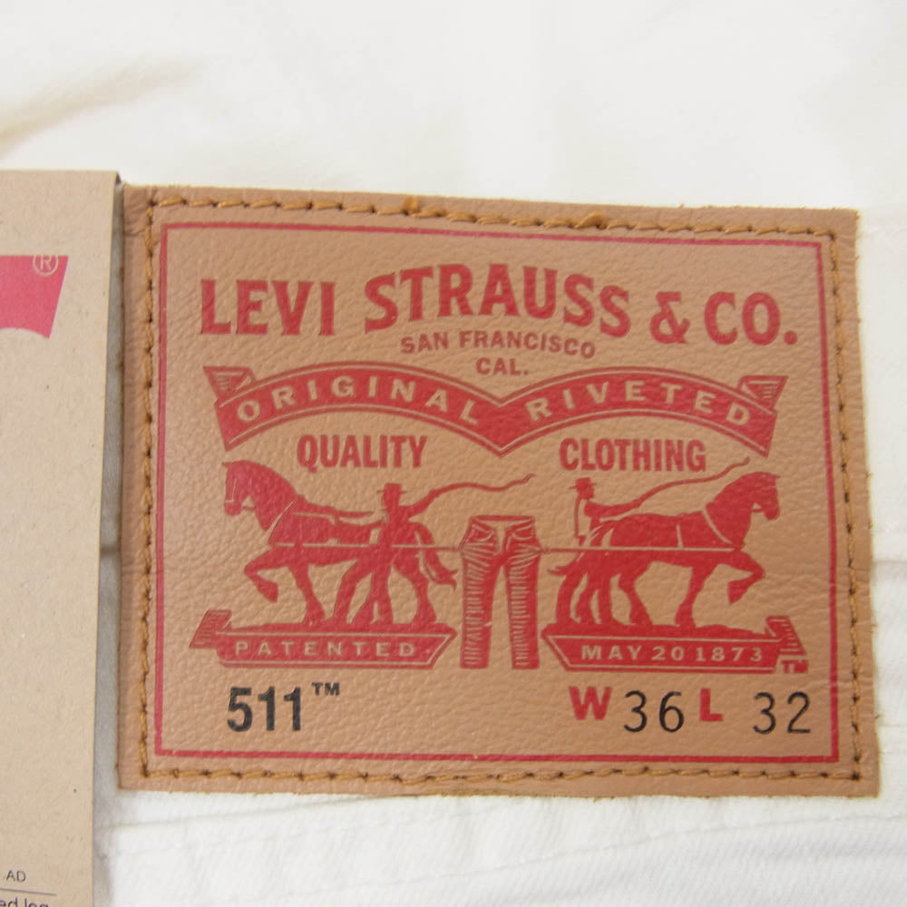 Levi's リーバイス 04511-1169 511 ストレッチ デニム スリム フィット ストレート パンツ ホワイト系 36【中古】
