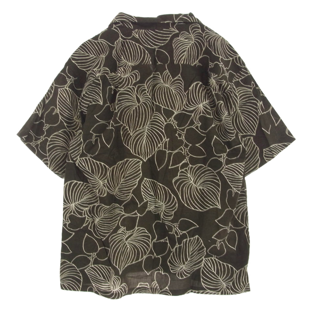 patagonia パタゴニア 52571S0 Pataloha パタロハ 00s 総柄 オーガニックコットン 半袖 アロハシャツ カーキ カーキ系 L【中古】