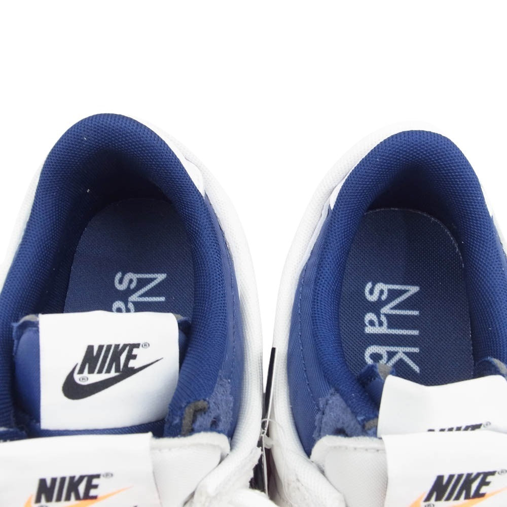 NIKE ナイキ DQ0581-100 × SACAI ZOOM CORTEZ SP WHITE AND UNIVERSITY RED サカイ ズーム コルテッツ ホワイト系 レッド系 ブルー系 28cm【美品】【中古】