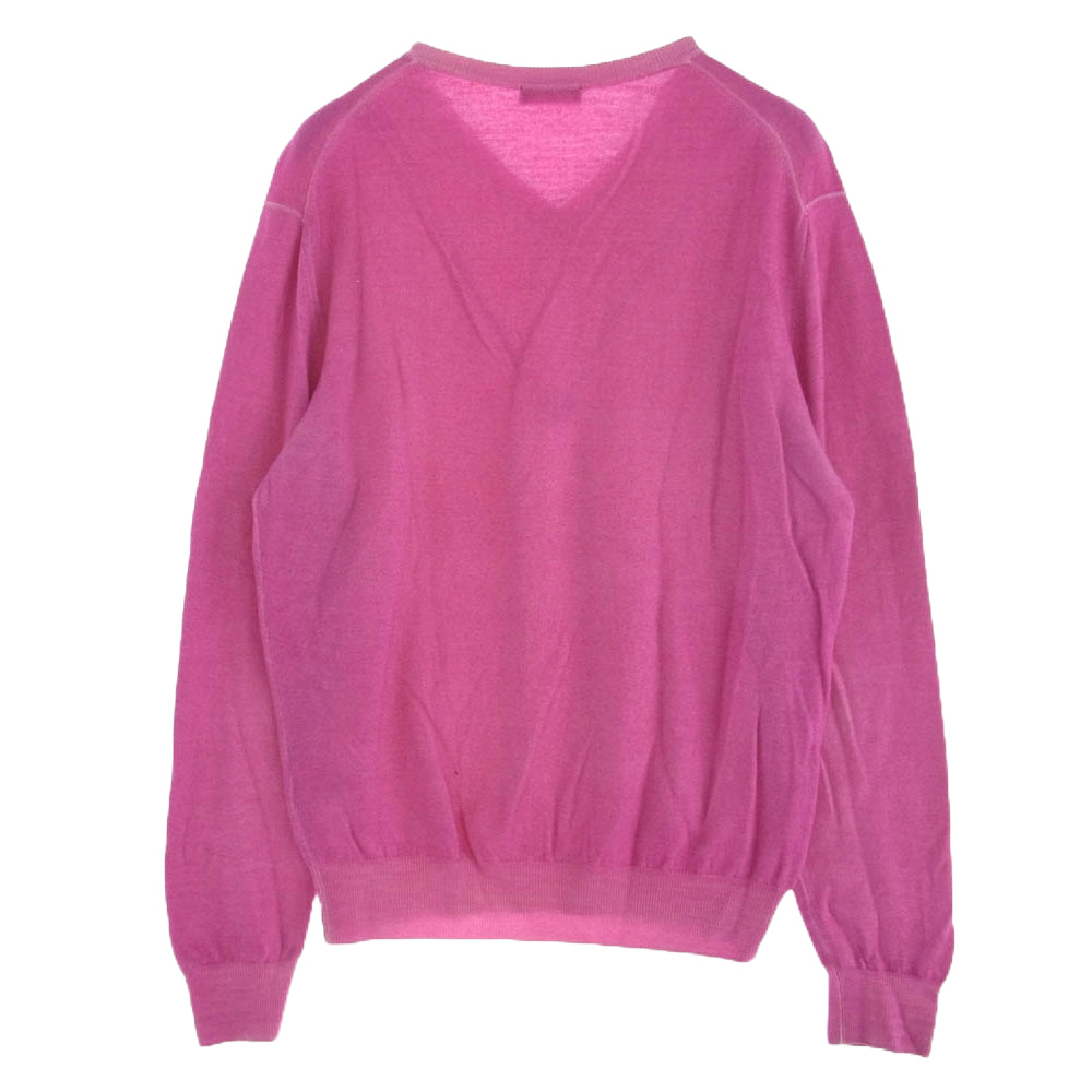 CRUCIANI クルチアーニ ウール Vネック ニット セーター ピンク系 48【中古】