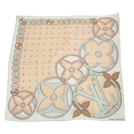 LOUIS VUITTON ルイ・ヴィトン M78407 カレ90 LV デュアリティ シルク スカーフ マルチカラー系【極上美品】【中古】