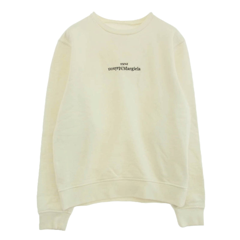 MAISON MARGIELA メゾンマルジェラ 20AW S50GU0148 S25451 Embroidered Logo Sweatshirt エンブロイダード ロゴ スウェット ホワイト系 46【中古】