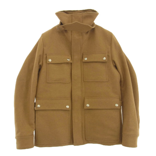 DIOR HOMME ディオールオム 09AW 9H3142930315 国内正規品 襟ムートン ハイネック メルトンウール 中綿 フィールドジャケット ブラウン系 44【中古】