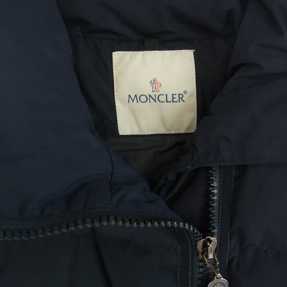 MONCLER モンクレール 国内正規品 GERBOISE ジェルボワーズ ロゴジップ ダウンコート ダウンジャケット ネイビー系 00【中古】