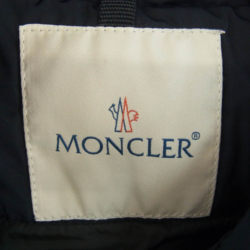 MONCLER モンクレール 国内正規品 GERBOISE ジェルボワーズ ロゴジップ ダウンコート ダウンジャケット ネイビー系 00【中古】