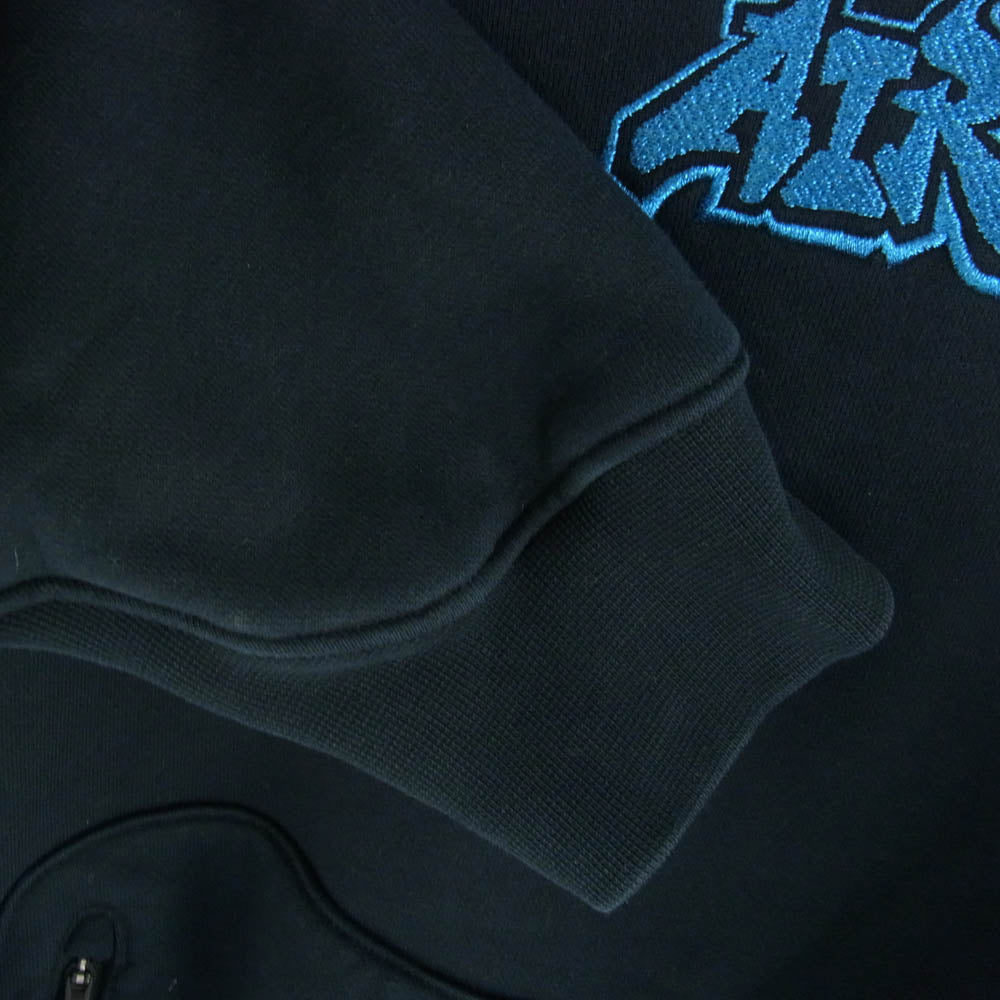 OFF-WHITE オフホワイト 22AW DN1760-010 × NIKE FLC HOODIE フリース プルオーバー パーカー フーディ ブラック系 S【中古】