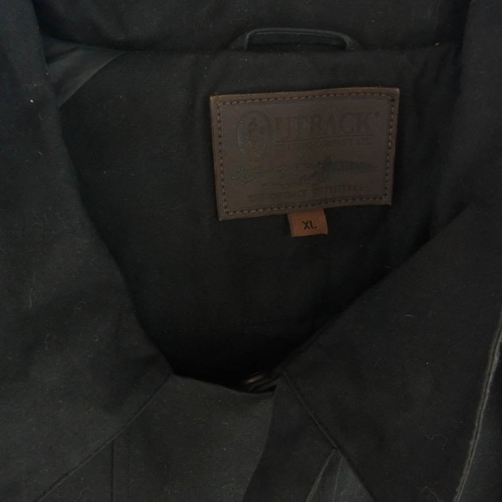 アウトバック オイルド コットン コート ブラック系 XL【中古】