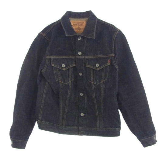 IRON HEART アイアンハート 526J 21oz セルビッチ デニム トラッカー ジャケット インディゴブルー系 W42【中古】