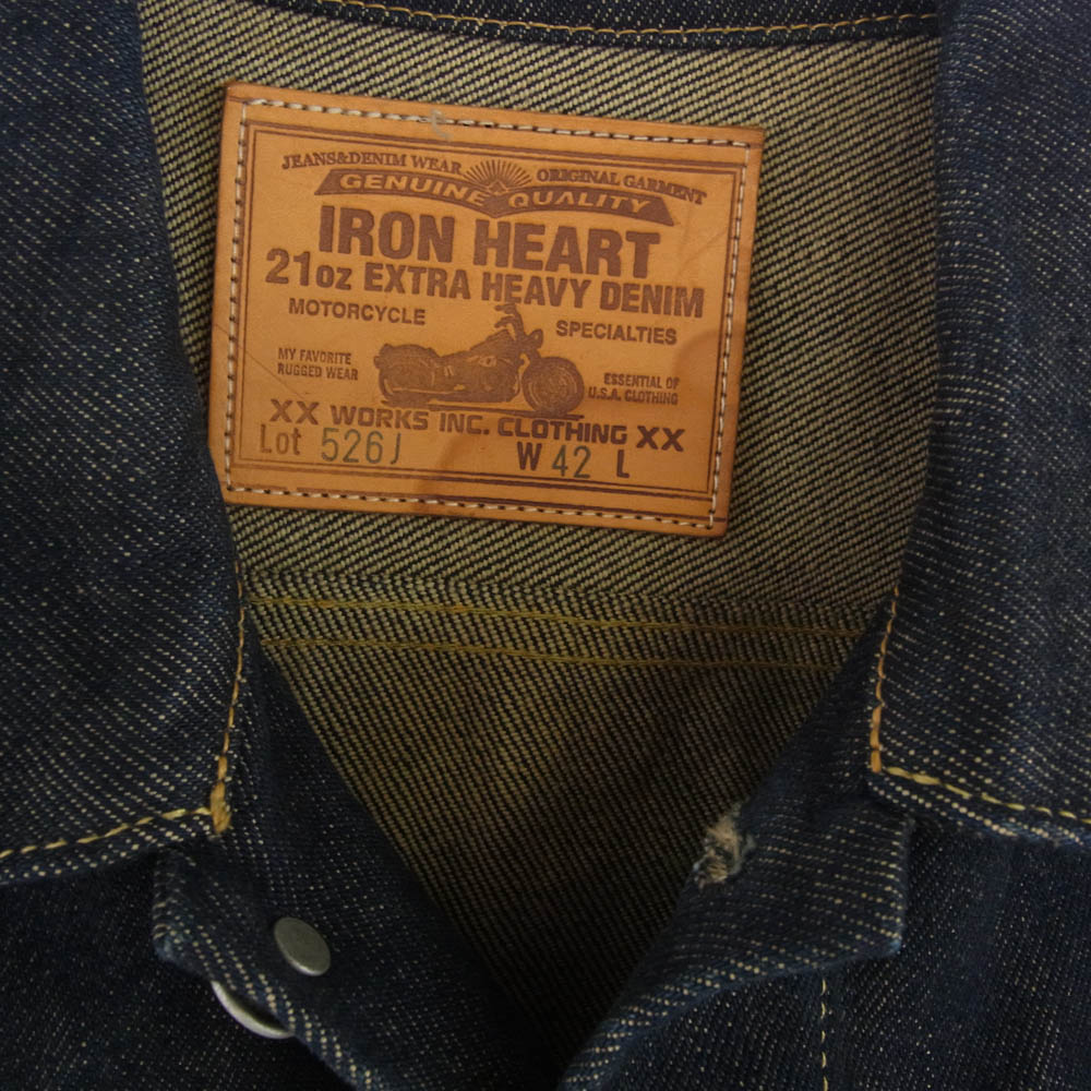 IRON HEART アイアンハート 526J 21oz セルビッチ デニム トラッカー