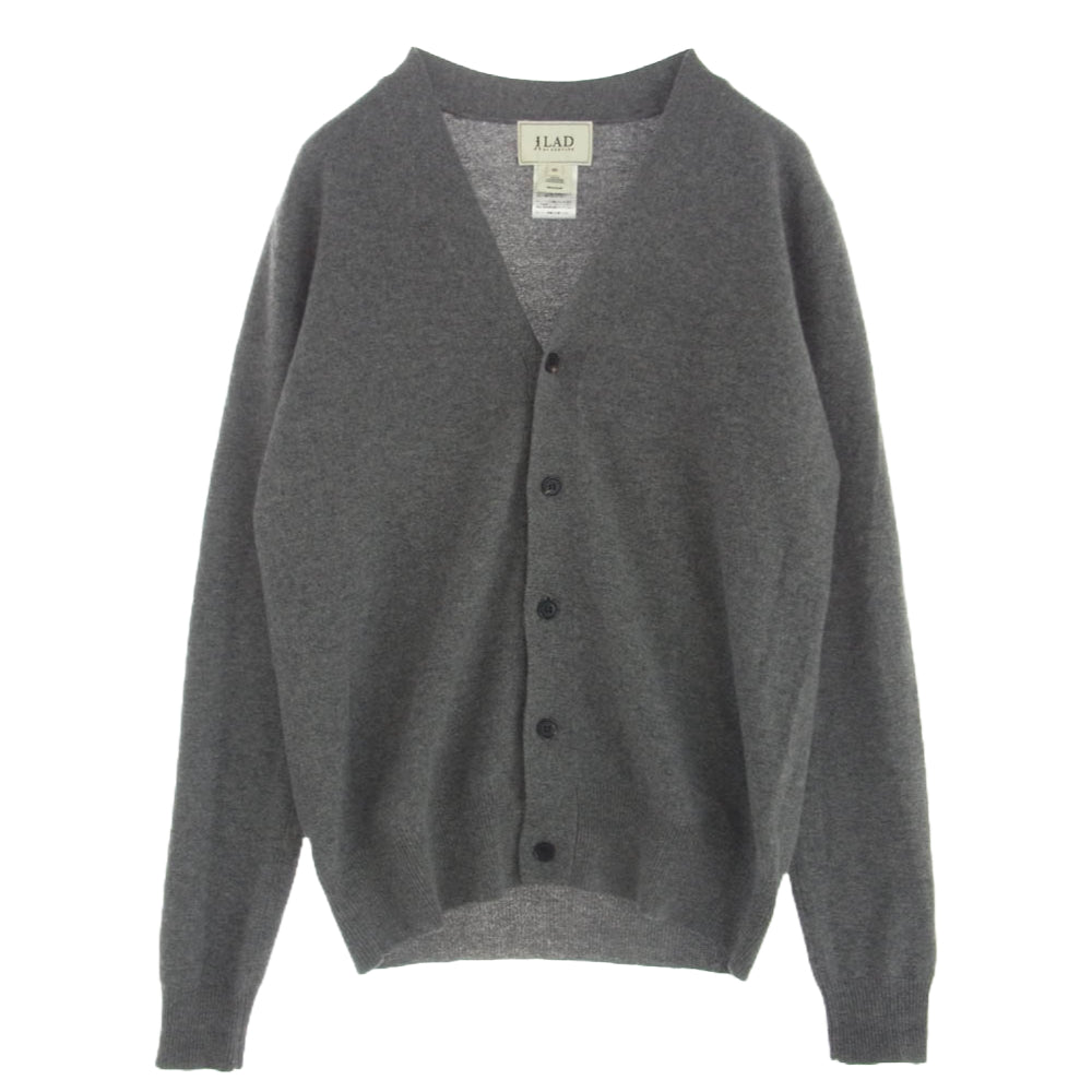 ラッドバイデミリー エルボーパッチ カシミヤ 100％ カーディガン グレー系 XS【中古】