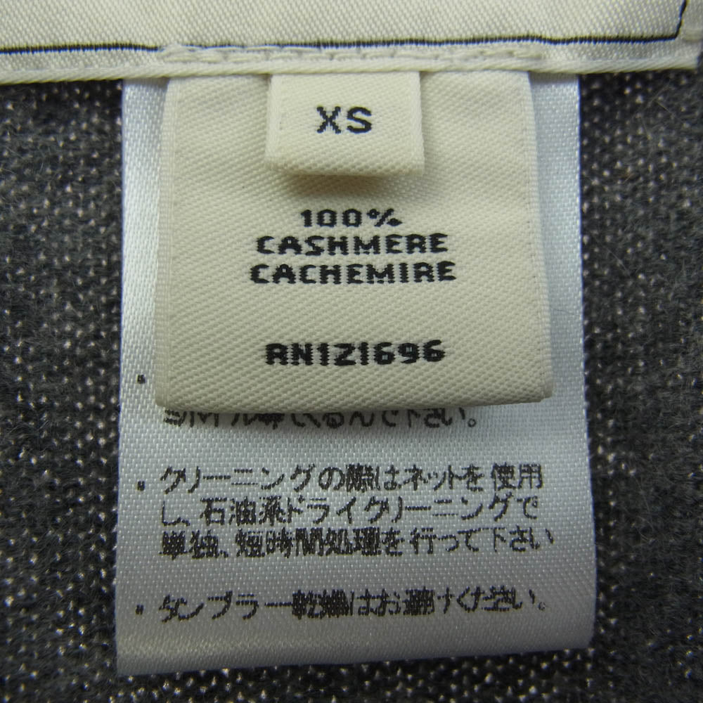 ラッドバイデミリー エルボーパッチ カシミヤ 100％ カーディガン グレー系 XS【中古】