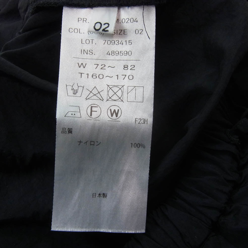 ATON エイトン 7093415 ナイロン イージー オーバー パンツ ブラック系 02【中古】