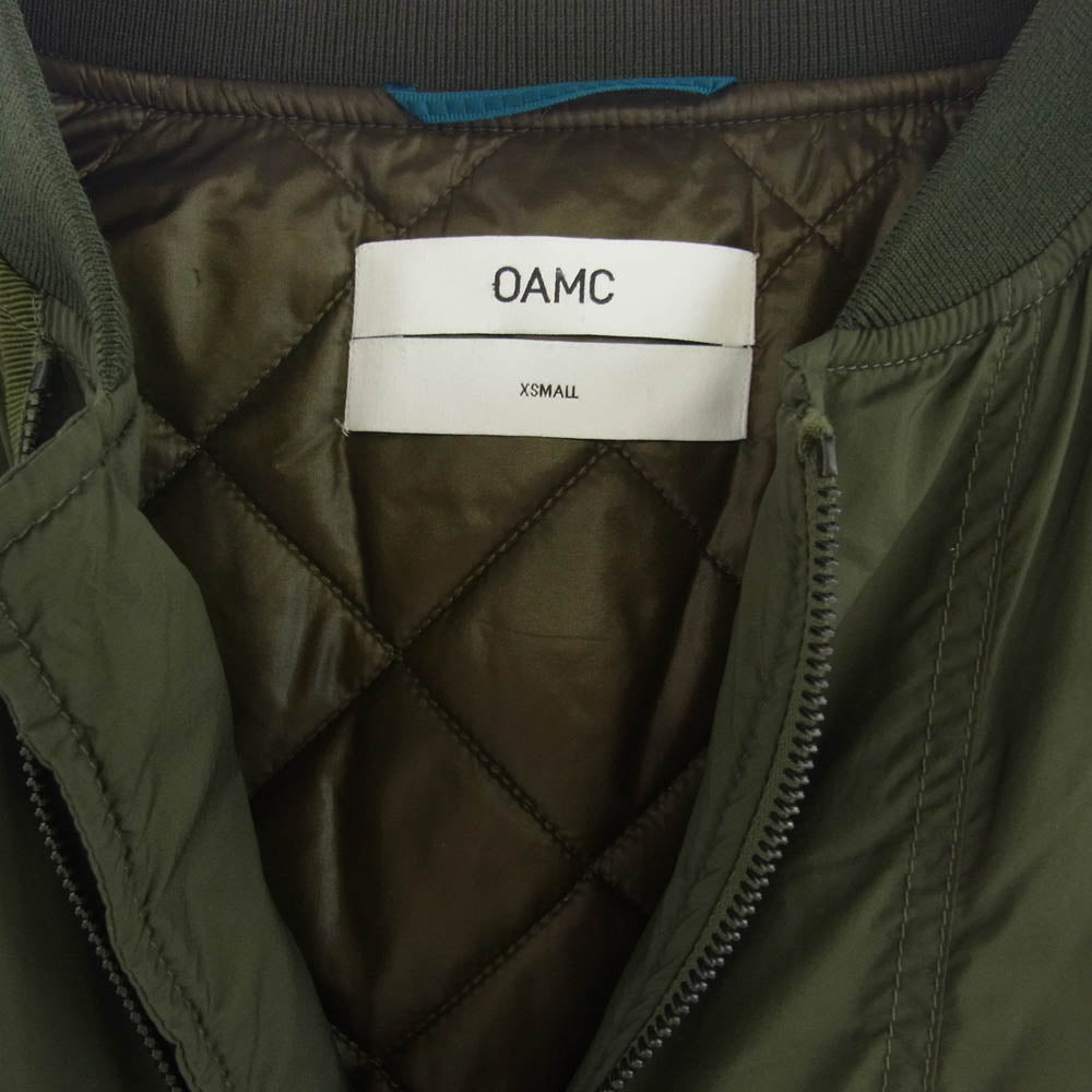 OAMC オーエーエムシー 2420400268 LIGHTWEIGHT BOMBER 中綿 ブルゾン ジャケット カーキ系 XS【中古】