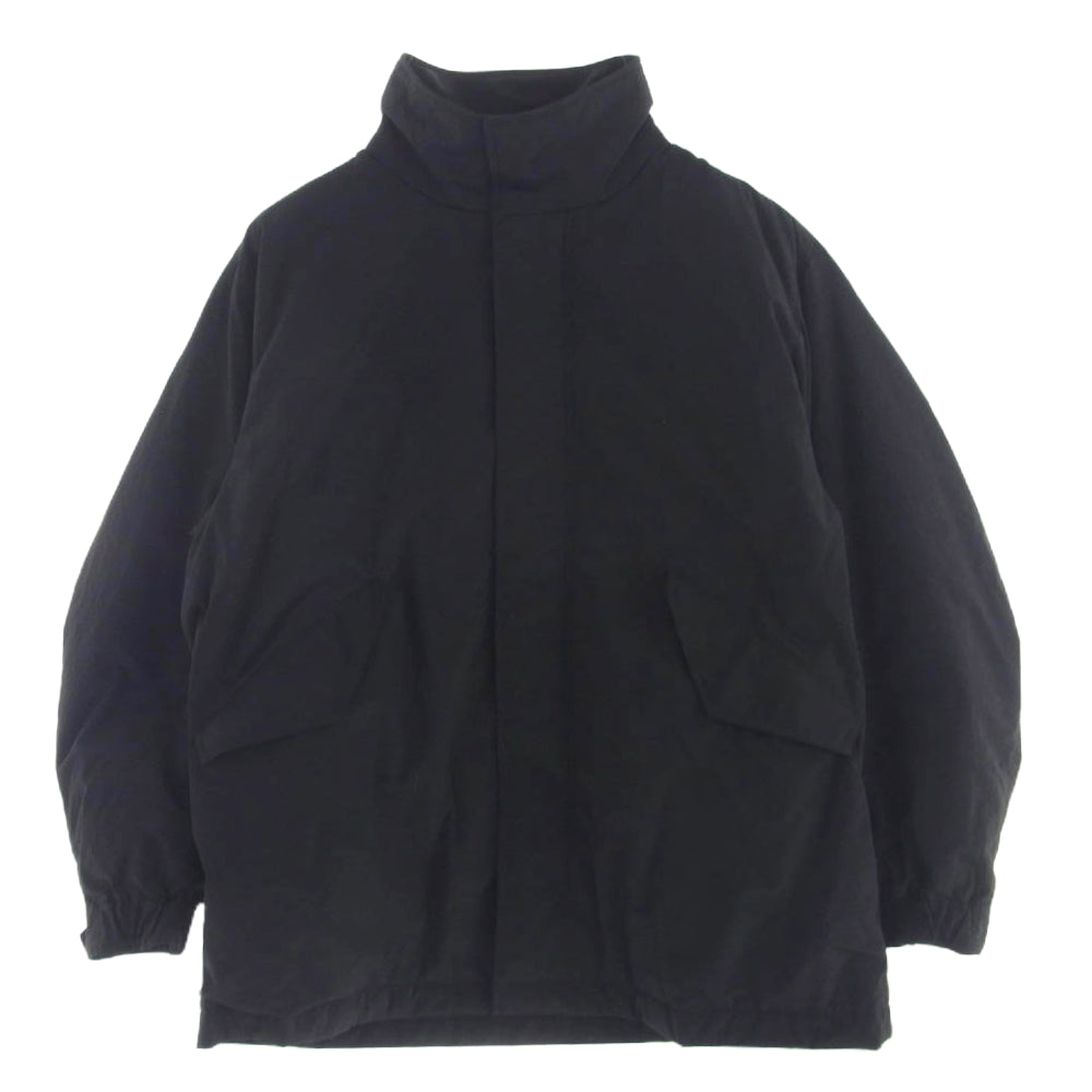 ATON エイトン 7074641 TECHNO COTTON PADDED SHORT MODS COAT ナイロン 中綿 ショート モッズ コート ブラック系 02【中古】