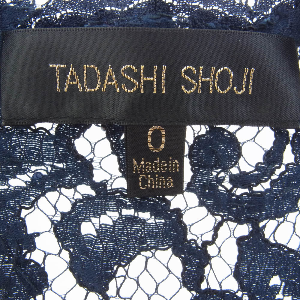 TADASHI SHOJI タダシショージ レース スパンコールビジューエンブロイダリ―  ボレロカーディガン ネイビー系【中古】