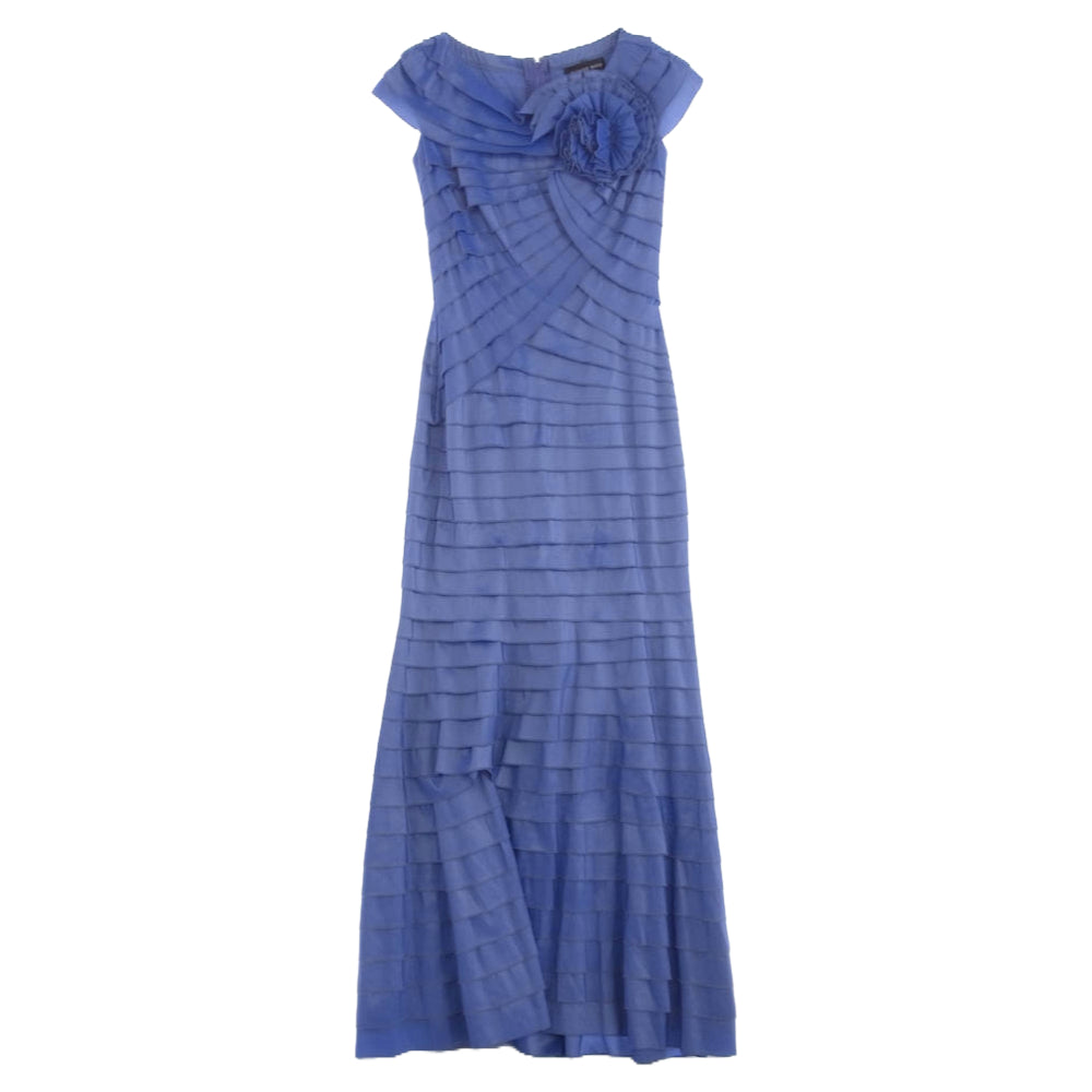 TADASHI SHOJI タダシショージ CY70358L ティアード コサージュ ロングドレス パープル系【中古】