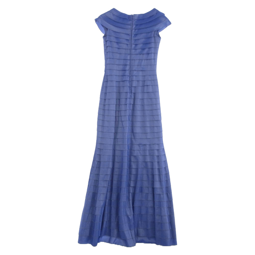 TADASHI SHOJI タダシショージ CY70358L ティアード コサージュ ロングドレス パープル系【中古】